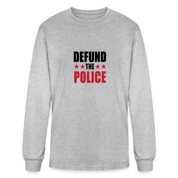 Defund The Police - Men's Long Sleeve T-Shirt - heather gray - Front