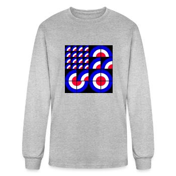 target 70s - Men's Long Sleeve T-Shirt - heather gray - Front