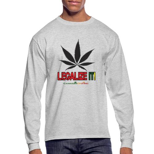 Legalize it tshirt Cannabis Sur Cannabis feu Porter - T-shirt à manches longues Homme
