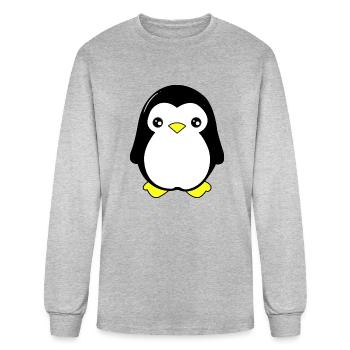 The flightless penguins - Men's Long Sleeve T-Shirt - heather gray - Front