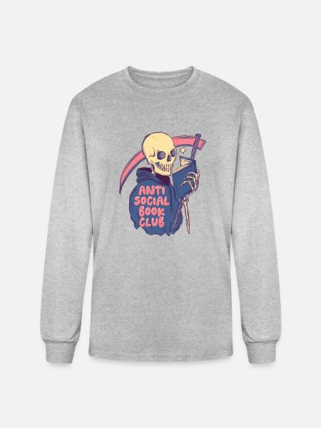 Anti Social - Men's Long Sleeve T-Shirt - heather gray