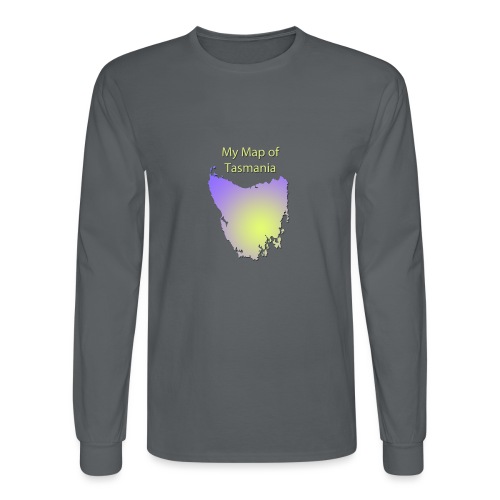 Map of Tasmania - Men's Long Sleeve T-Shirt