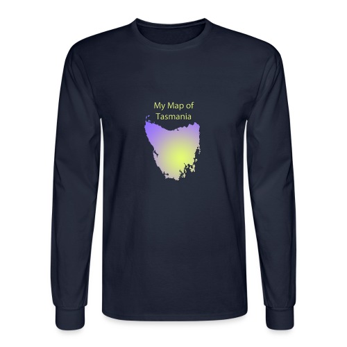 Map of Tasmania - Men's Long Sleeve T-Shirt