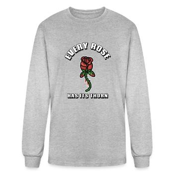 Every Rose Has It s Thorn - Men's Long Sleeve T-Shirt - heather gray - Front