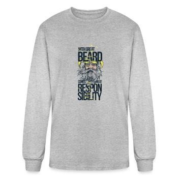 great responsibility - Men's Long Sleeve T-Shirt - heather gray - Front
