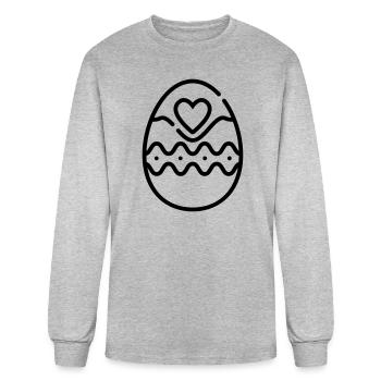 Easter Egg Shape - Men's Long Sleeve T-Shirt - heather gray - Front