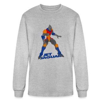 Jet Jaguar - Men's Long Sleeve T-Shirt - heather gray - Front