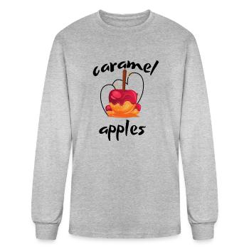 Caramel apples - for lover sweet candy food - Men's Long Sleeve T-Shirt - heather gray - Front