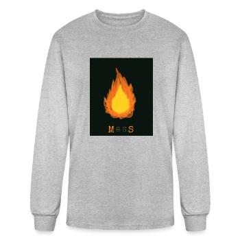 Hot MesS - Men's Long Sleeve T-Shirt - heather gray - Front