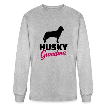 Husky - Men's Long Sleeve T-Shirt - heather gray - Front