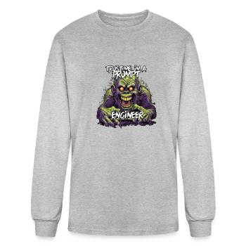 Trust me im a prompt Engineer Monster - Men's Long Sleeve T-Shirt - heather gray - Front