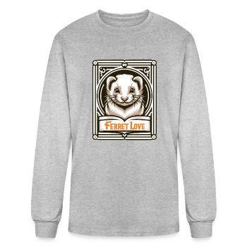 Ferret Love - Ferret Lover - Men's Long Sleeve T-Shirt - heather gray - Front