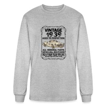 VINTAGE 1939-AGED TO PERFECTION - Men's Long Sleeve T-Shirt - heather gray - Front