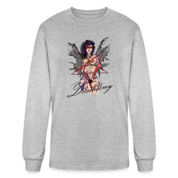 Pentagram Bound Angel - Men's Long Sleeve T-Shirt - heather gray - Front