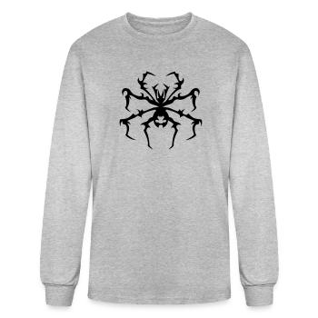 31013 spider tribal tattoo 10 - Men's Long Sleeve T-Shirt - heather gray - Front