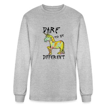 Dare To Be Different - Men's Long Sleeve T-Shirt - heather gray - Front