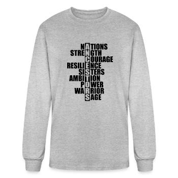 Ancestors acronym b - Men's Long Sleeve T-Shirt - heather gray - Front