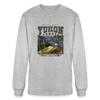 Yukon Kluane park - Men's Long Sleeve T-Shirt - heather gray - Front