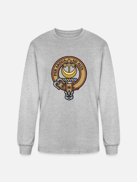 Clan Hannay Crest - Men's Long Sleeve T-Shirt - heather gray