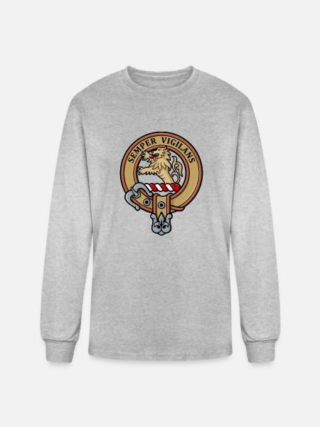 Clan Wilson Crest - Men's Long Sleeve T-Shirt - heather gray