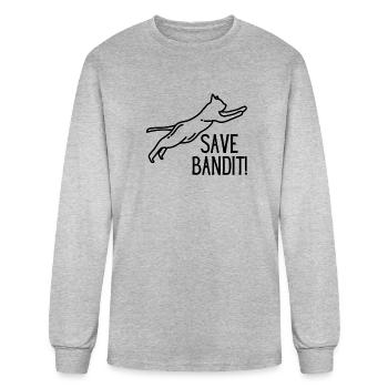 Save Bandit Angela Quote - Men's Long Sleeve T-Shirt - heather gray - Front