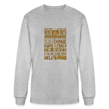 come in we are open - Men's Long Sleeve T-Shirt - heather gray - Front