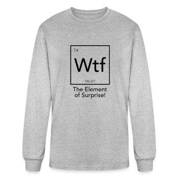 Wtf The Element of Surprise - Men's Long Sleeve T-Shirt - heather gray - Front