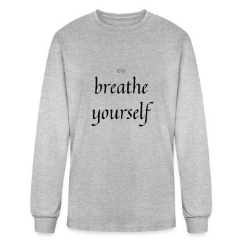 Breathe Nature - Men's Long Sleeve T-Shirt - heather gray - Front