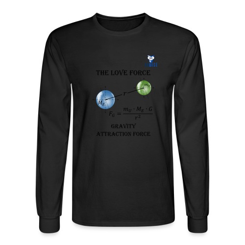 Newton Gravity MuMeG with UBWise logo - Men's Long Sleeve T-Shirt