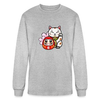 anist Fone luy Cat - Men's Long Sleeve T-Shirt - heather gray - Front