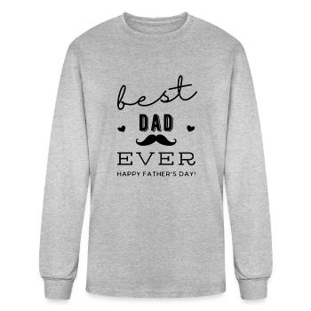 Best Dad Ever - Men's Long Sleeve T-Shirt - heather gray - Front