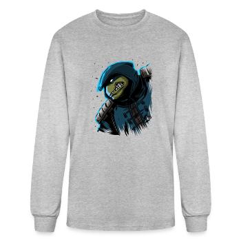 Turtle Ronin - Men's Long Sleeve T-Shirt - heather gray - Front