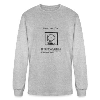 Simon, the Fish - Men's Long Sleeve T-Shirt - heather gray - Front
