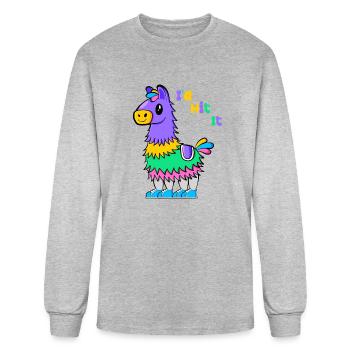I d Hit It - Men's Long Sleeve T-Shirt - heather gray - Front