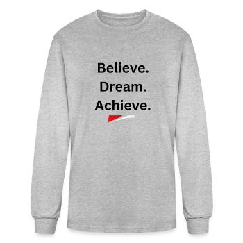 Believe Dream Achieve - Men's Long Sleeve T-Shirt - heather gray - Front