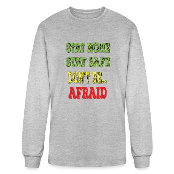 Health Safety Slogan - Men's Long Sleeve T-Shirt - heather gray - Front