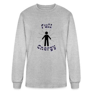 Full energy - Men's Long Sleeve T-Shirt - heather gray - Front