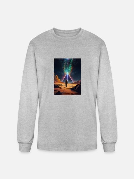 Pyramid Of Power - Men's Long Sleeve T-Shirt - heather gray