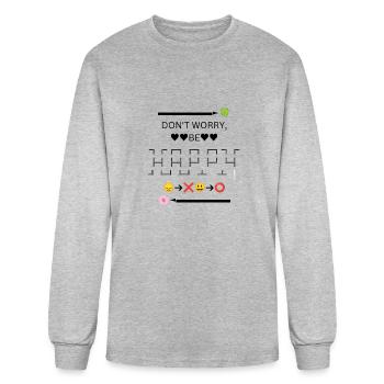 Do not worry Design - Men's Long Sleeve T-Shirt - heather gray - Front