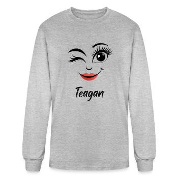 Teagan Winks - Men's Long Sleeve T-Shirt - heather gray - Front