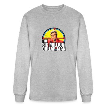Six Million Dollar Man merch - Men's Long Sleeve T-Shirt - heather gray - Front