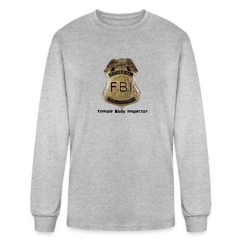 FBI Acronym - Men's Long Sleeve T-Shirt - heather gray - Front