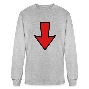 arrow - Men's Long Sleeve T-Shirt - heather gray - Front