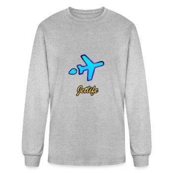 Jet Life - Men's Long Sleeve T-Shirt - heather gray - Front