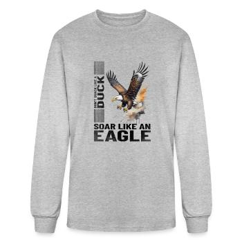 Soar Like An Eagle - Men's Long Sleeve T-Shirt - heather gray - Front