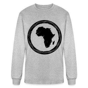 africa map - Men's Long Sleeve T-Shirt - heather gray - Front