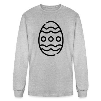 Easter Egg Shape - Men's Long Sleeve T-Shirt - heather gray - Front