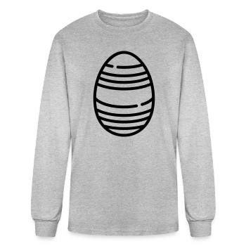 Easter Egg Shape - Men's Long Sleeve T-Shirt - heather gray - Front