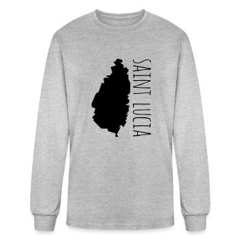 Saint Lucia - Men's Long Sleeve T-Shirt - heather gray - Front