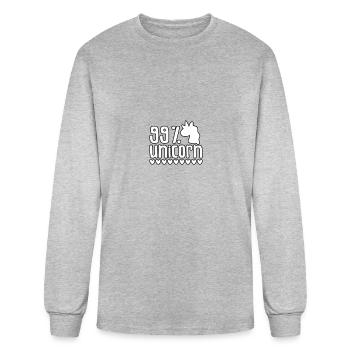 percent unicorn - Men's Long Sleeve T-Shirt - heather gray - Front